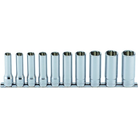Ko-Ken Socket set 10-22mm Surface 300mm 10 pieces 1/2 Sq. Drive, RS4310M/10 RS4310M/10